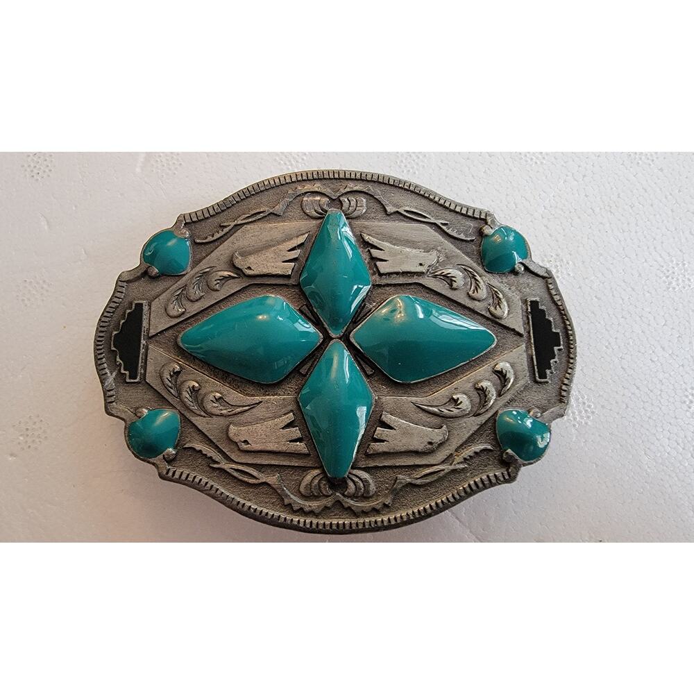 Vintage Metal With Stones Arroya Grande Buckle Co. 1994 Belt Buckle
